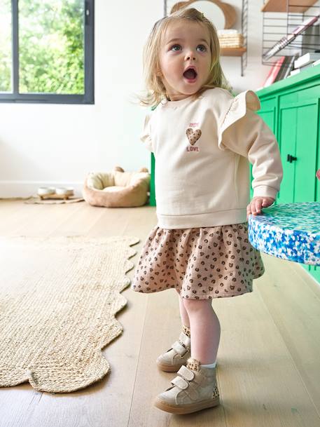 Robe bébé fille manches longues vanille - vertbaudet enfant 