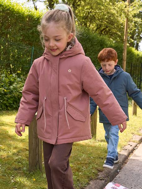 Fille-Manteau, veste-Parka 3 en 1 fille amovible