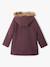 Duffle-coat à capuche fille drap de laine blush+camel+prune+vert de gris - vertbaudet enfant 