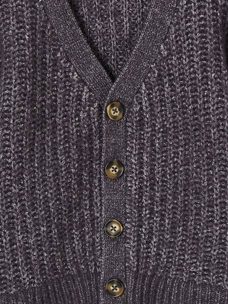 Jongensvest met V-hals leigrijs - vertbaudet enfant 