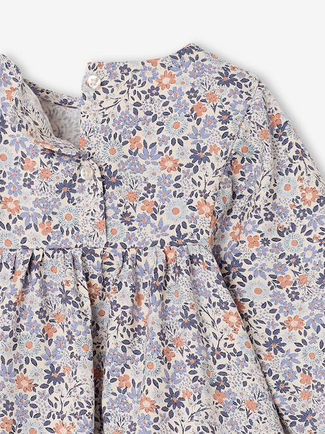 Babyjurk met lange mouwen blauw+hazelnoot - vertbaudet enfant 