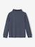 Lot de 2 polos manches longues garçon blanc+bleu ardoise - vertbaudet enfant 