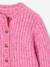 Gilet fille loose maille mousseuse bleu pétrole+gris chiné+menthe+rose+violine - vertbaudet enfant 