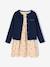 Ensemble fille cardigan et robe imprimée fleurs camel+jaune pâle+marine+vert de gris - vertbaudet enfant 
