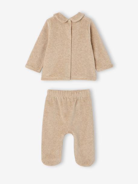 Set van 2 babymeisjespyjama's gemêleerd beige - vertbaudet enfant 