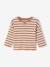 Gestreept babyshirt met lange mouwen cappuccino+kaki - vertbaudet enfant 
