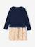 Ensemble fille cardigan et robe imprimée fleurs camel+jaune pâle+marine+vert de gris - vertbaudet enfant 