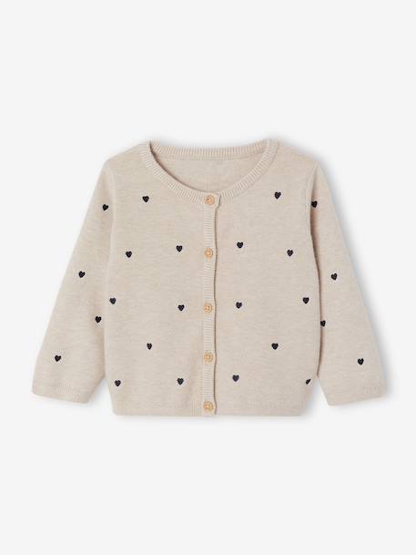 Ensemble 3 pièces bébé fille beige chiné - vertbaudet enfant 