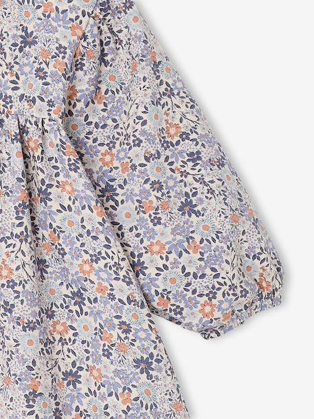Babyjurk met lange mouwen blauw+hazelnoot - vertbaudet enfant 