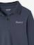Set van 2 polo's met lange mouwen leiblauw+wit - vertbaudet enfant 