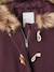 Duffle-coat à capuche fille drap de laine blush+camel+prune+vert de gris - vertbaudet enfant 
