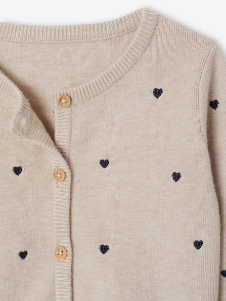 Ensemble 3 pièces bébé fille beige chiné - vertbaudet enfant 