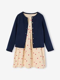 Meisje-Set met vest en bloemenjurk meisje