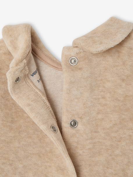 Lot de 2 pyjamas bébé fille ouverture dos beige chiné - vertbaudet enfant 