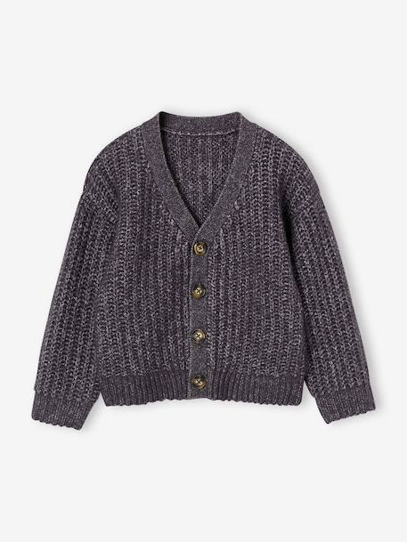 Jongensvest met V-hals leigrijs - vertbaudet enfant 