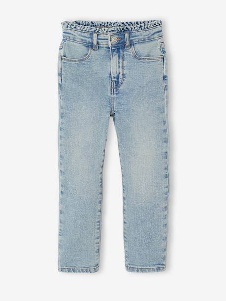 Slim jeans meisje lichtblauw+middenblauw - vertbaudet enfant 