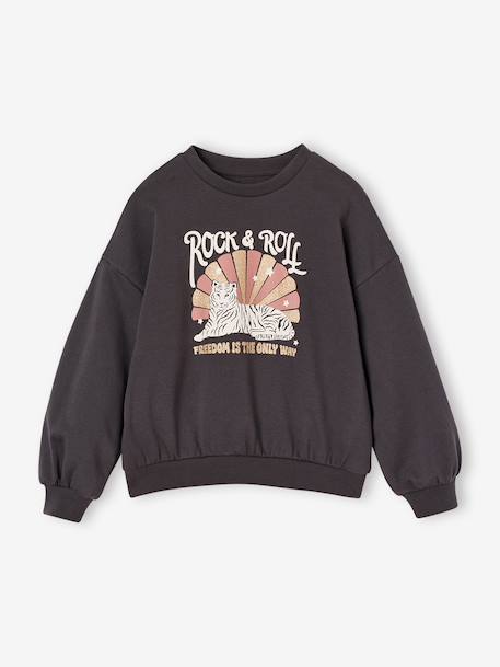 Set meisje sweater en broek antraciet+ecru - vertbaudet enfant 