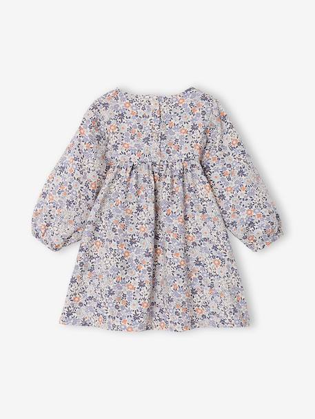 Babyjurk met lange mouwen blauw+hazelnoot - vertbaudet enfant 