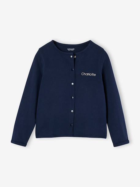 Ensemble fille cardigan et robe imprimée fleurs camel+jaune pâle+marine+vert de gris - vertbaudet enfant 
