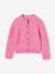 Gilet fille loose maille mousseuse bleu pétrole+gris chiné+menthe+rose+violine - vertbaudet enfant 