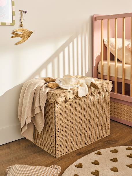 Panier de rangement XL malle en corde de papier FESTON ficelle - vertbaudet enfant 