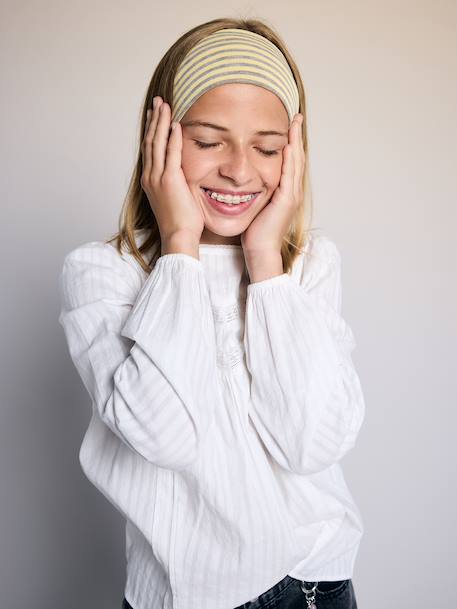 Blouse fille écru - vertbaudet enfant 