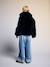 Veste fausse fourrure fille noir - vertbaudet enfant 