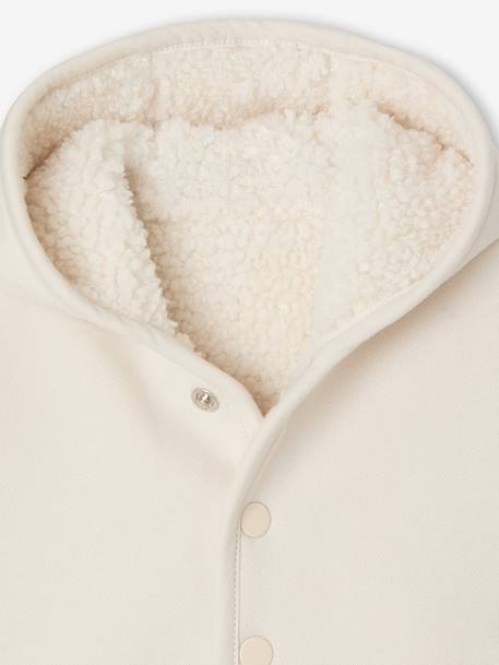 Gilet à capuche naissance vanille - vertbaudet enfant 