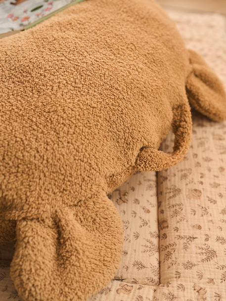 Coussin de sol ourson sherpa beige - vertbaudet enfant 