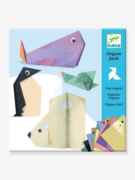 Origami facile - Les animaux polaires BLEU - vertbaudet enfant 