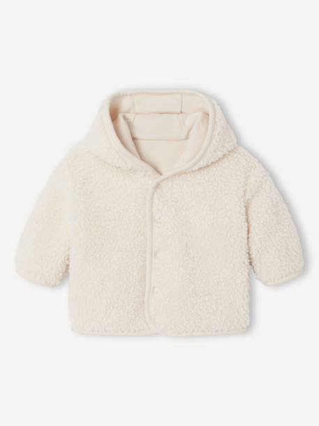 Gilet à capuche naissance vanille - vertbaudet enfant 