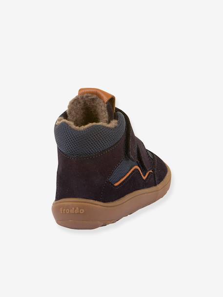 Blote voeten boots kinderen BAREFOOT TEX WOOL FRODDO blauw+donkerblauw+kameel+leigrijs - vertbaudet enfant 