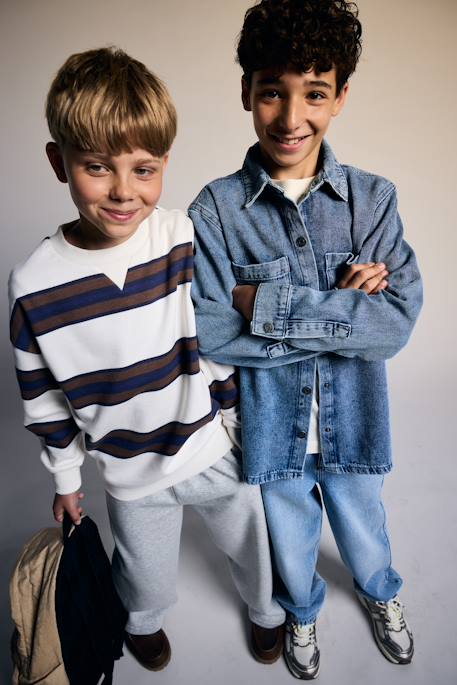 Denim overhemd voor jongens stone - vertbaudet enfant 