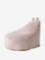 Kinderpoef van ribfluweel beige+groen+rozen - vertbaudet enfant 
