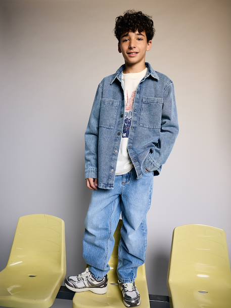 Denim overhemd voor jongens stone - vertbaudet enfant 