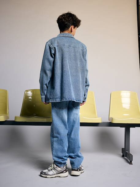 Denim overhemd voor jongens stone - vertbaudet enfant 