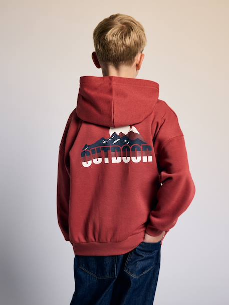 Sweat à capuche garçon tomette - vertbaudet enfant 