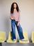 Meisjes T-shirt met lange mouwen ecru+rozenhout - vertbaudet enfant 