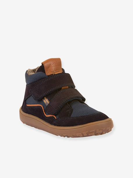 Blote voeten boots kinderen BAREFOOT TEX WOOL FRODDO blauw+donkerblauw+kameel+leigrijs - vertbaudet enfant 