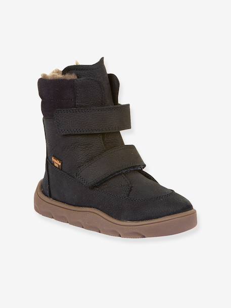Blotevoetenlaarzen voor kinderen ZERU TEX WINTER BAREFOOT Froddo donkerblauw+goudroze+petrolblauw - vertbaudet enfant 