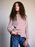 T-shirt manches longues fille bois de rose+écru - vertbaudet enfant 