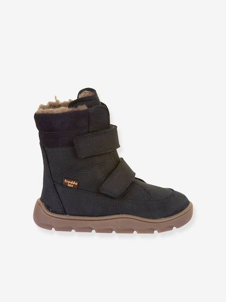 Blotevoetenlaarzen voor kinderen ZERU TEX WINTER BAREFOOT Froddo donkerblauw+goudroze+petrolblauw - vertbaudet enfant 