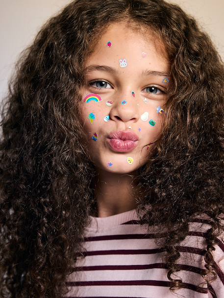 Meisjes T-shirt met lange mouwen ecru+rozenhout - vertbaudet enfant 