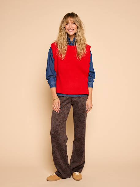 Pantalon de grossesse large chocolat - vertbaudet enfant 