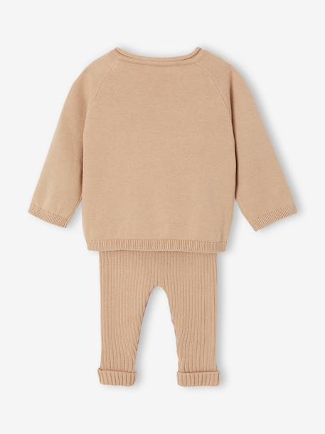2-delige newbornset trui en broek beige - vertbaudet enfant 