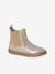 Boots fille cuir zippées beige+bronze+cacao+jaune d'or+marine+marron+noir+vert+vieux rose - vertbaudet enfant 