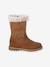 Leren meisjesboots met rits bruin - vertbaudet enfant 