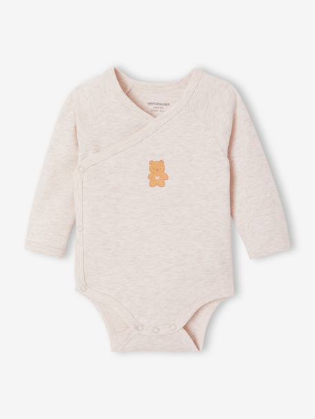 Lot de 5 bodies naissance manches longues beige - vertbaudet enfant 