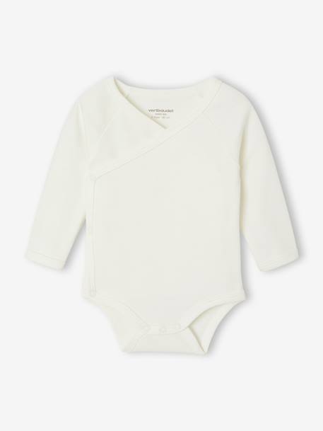 Lot de 5 bodies naissance manches longues beige - vertbaudet enfant 