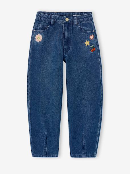 Jean balloon fille bleu moyen - vertbaudet enfant 